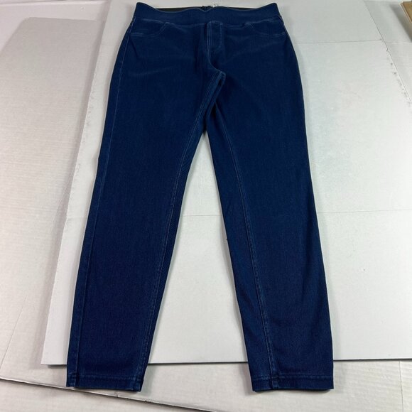 Halara Jean Women 31x27* High Rise Skinny Jegging Blue Faded Stretch Pants Tag L - Picture 1 of 16